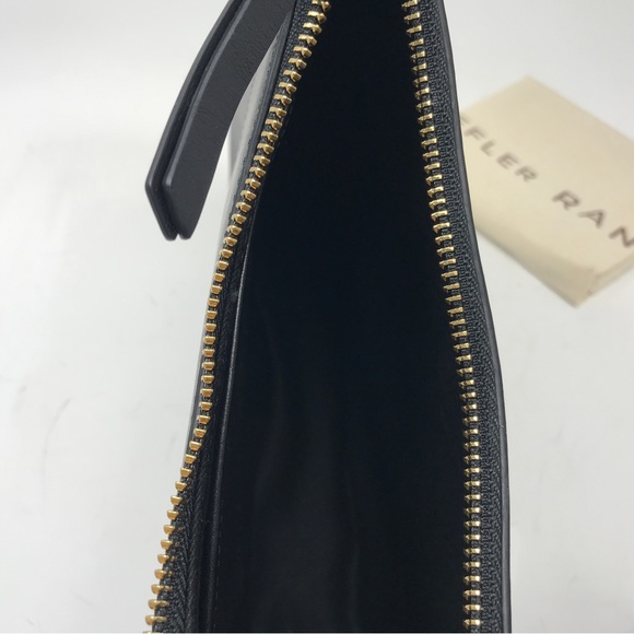 Loeffler Randall Greta Leather Shoulder Bag, Size M - Black/Gold Women's - Picture 15 of 16